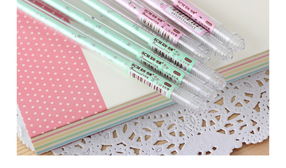 创意文具新选择 日韩小清新碎花0.38全针管中性笔，办公批发的精致之选